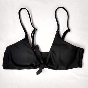 SHEIN▪️Black Tie Front Bikini Swim Top